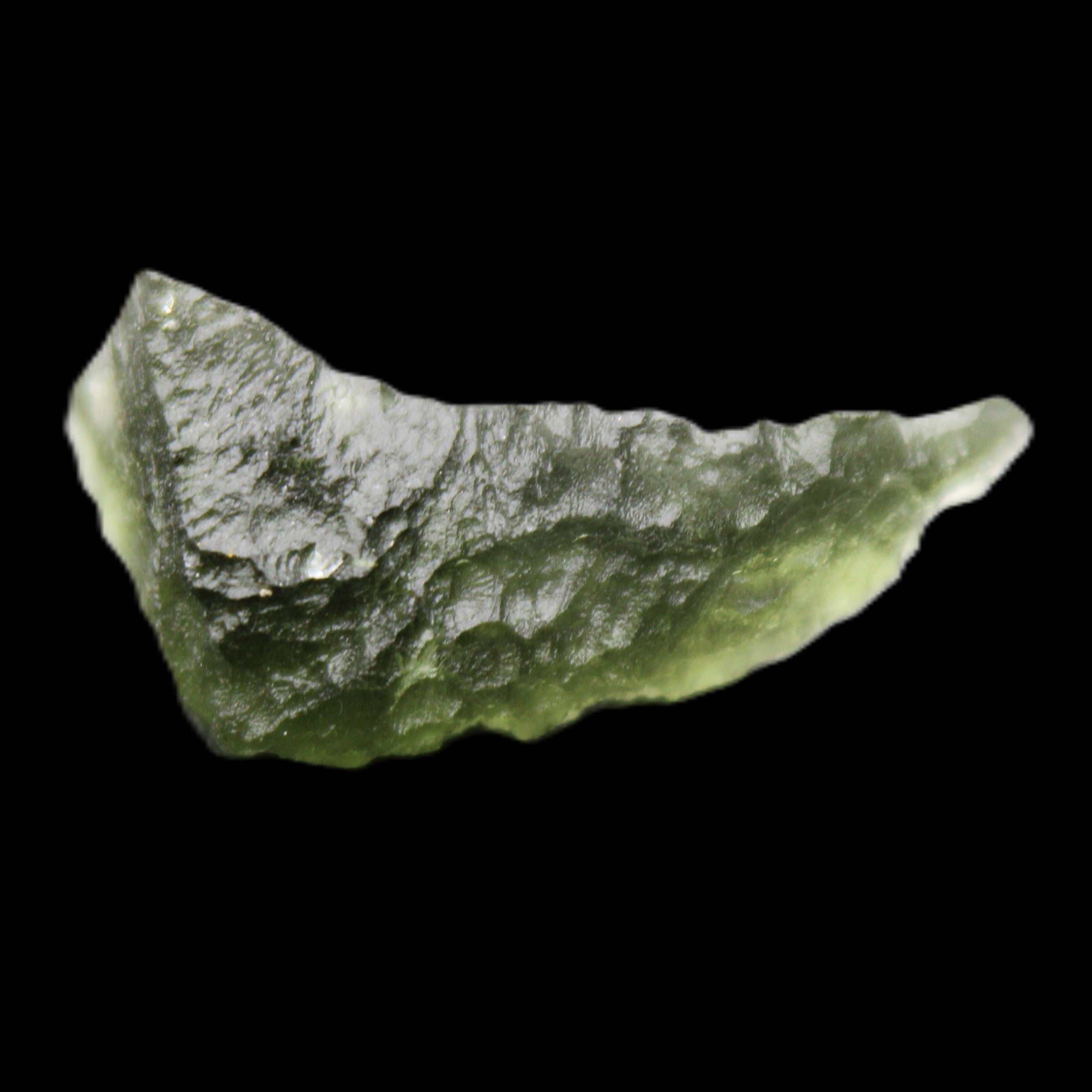 Moldavite (genuine with Certificate) 21*13*9mm 13ct 2.6g in sunlight - Rocks and Things Store