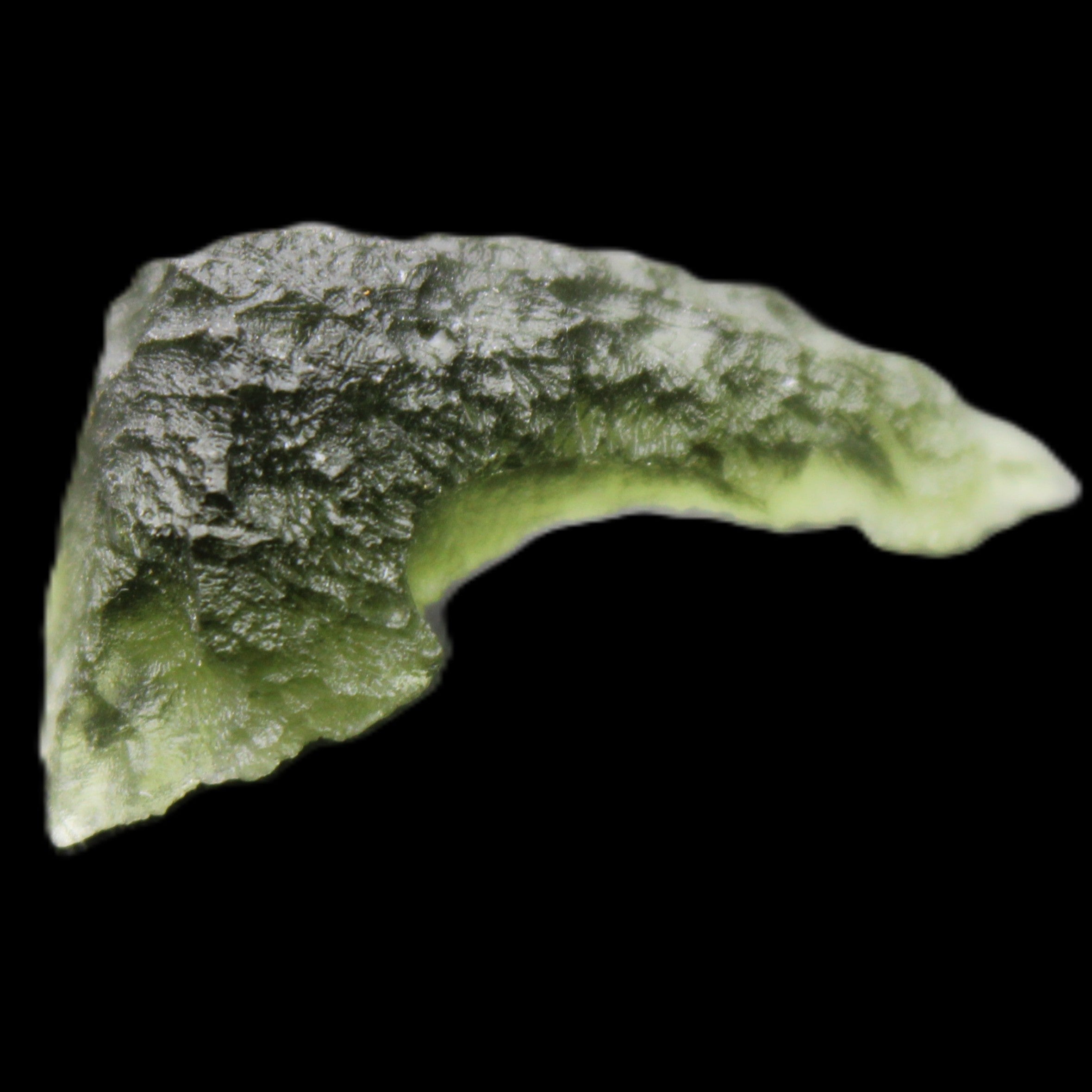 Moldavite (genuine with Certificate) 21*13*9mm 13ct 2.6g in sunlight - Rocks and Things Store