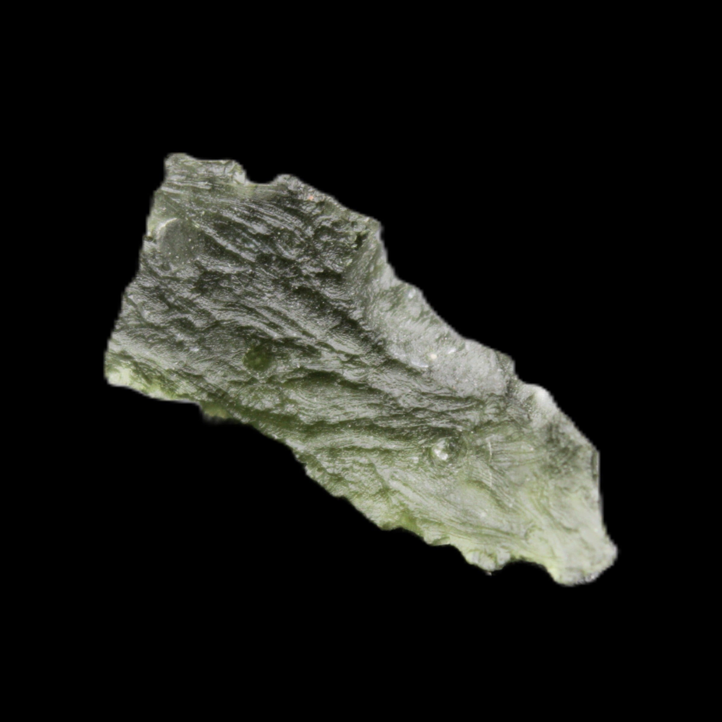 Moldavite (genuine with Certificate) 21*13*9mm 13ct 2.6g in sunlight - Rocks and Things Store