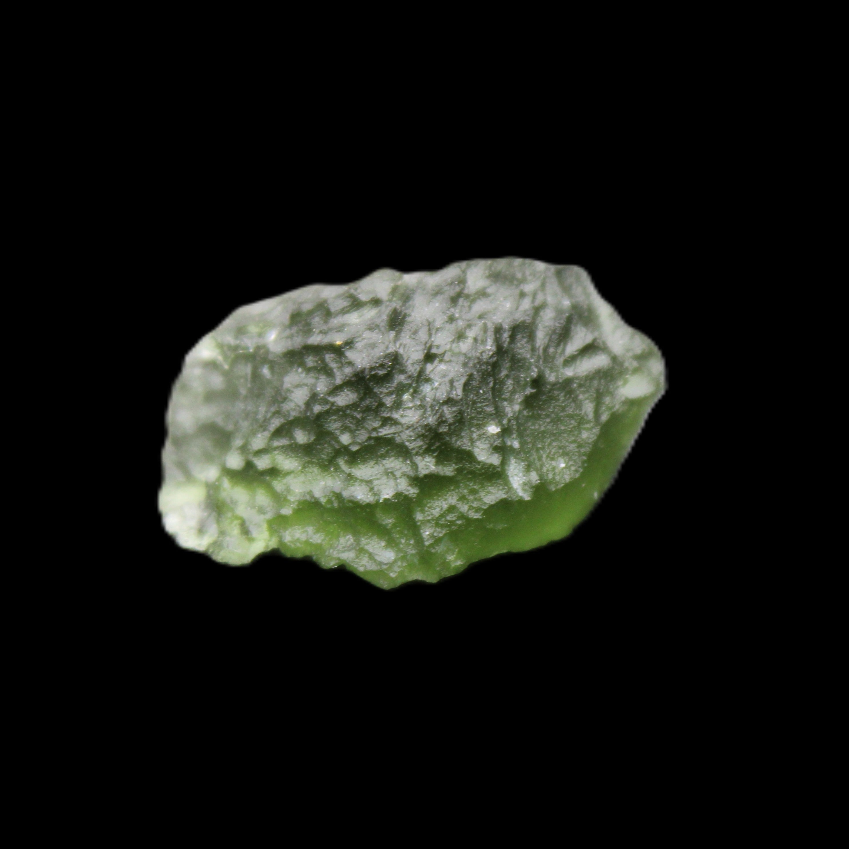 Moldavite (genuine with Certificate) 24*15*11mm 13ct 2.6g in sunlight - Rocks and Things Store