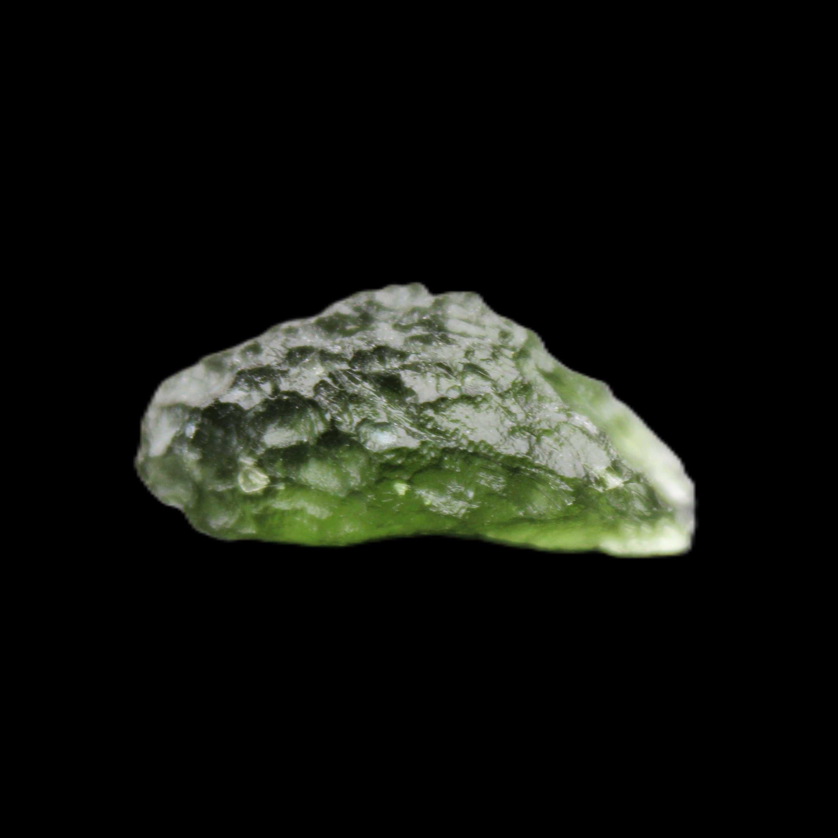 Moldavite (genuine with Certificate) 24*15*11mm 13ct 2.6g in sunlight - Rocks and Things Store