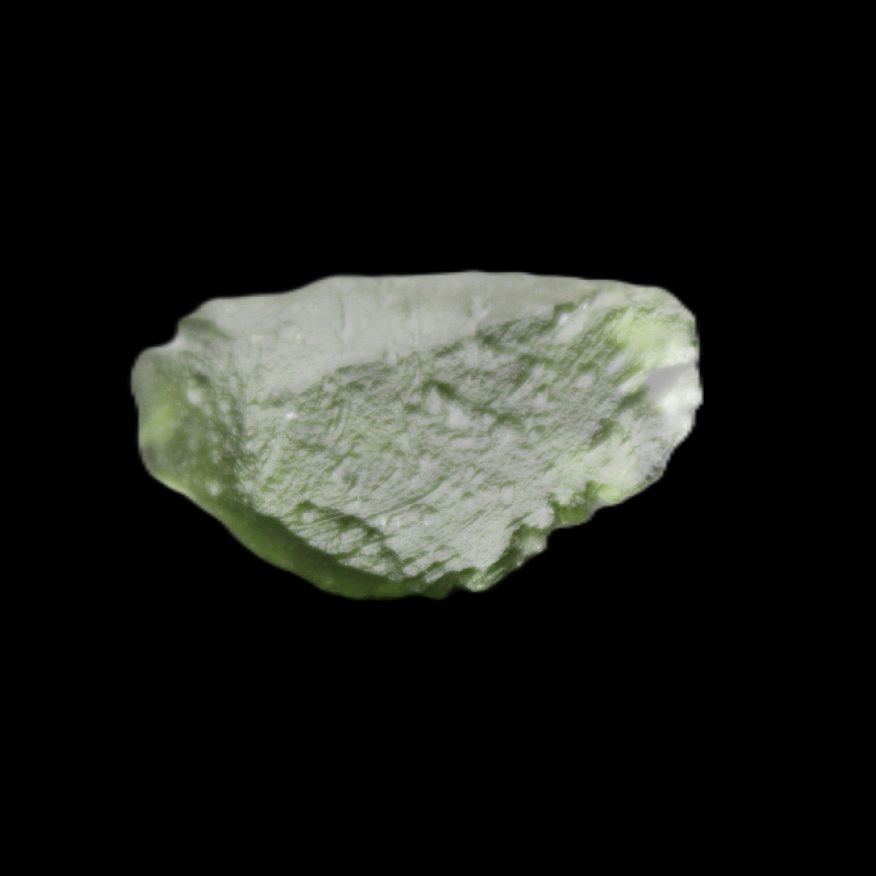 Moldavite (genuine with Certificate) 24*15*11mm 13ct 2.6g in sunlight - Rocks and Things Store
