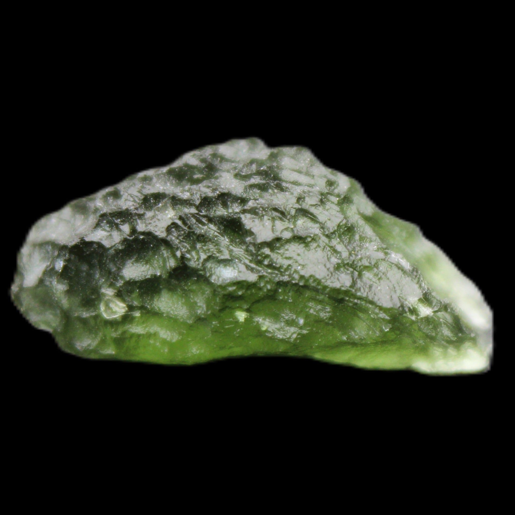 Moldavite (genuine with Certificate) 24*15*11mm 13ct 2.6g in sunlight - Rocks and Things Store
