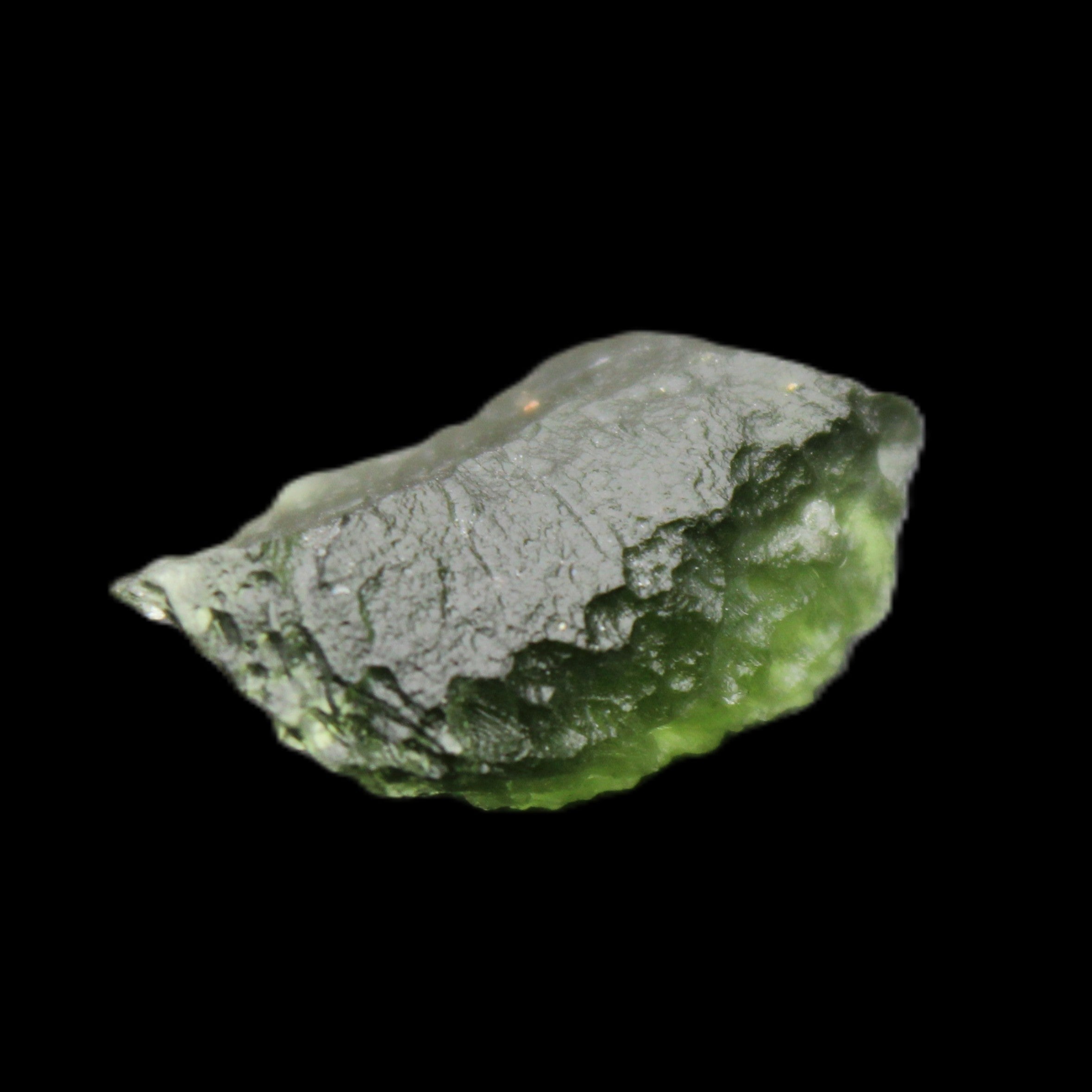 Moldavite (genuine with Certificate) 24*15*11mm 13ct 2.6g in sunlight - Rocks and Things Store