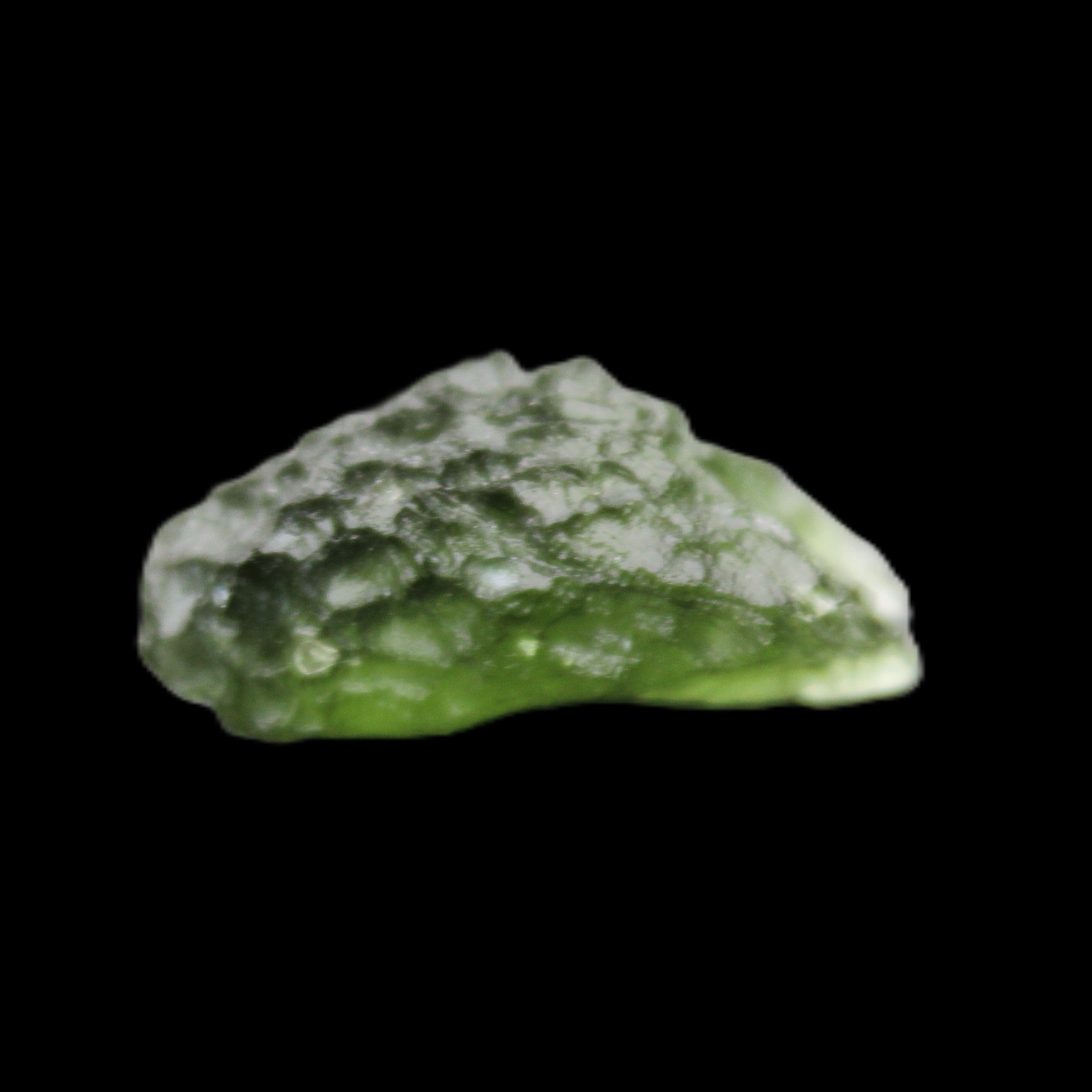 Moldavite (genuine with Certificate) 24*15*11mm 13ct 2.6g in sunlight - Rocks and Things Store