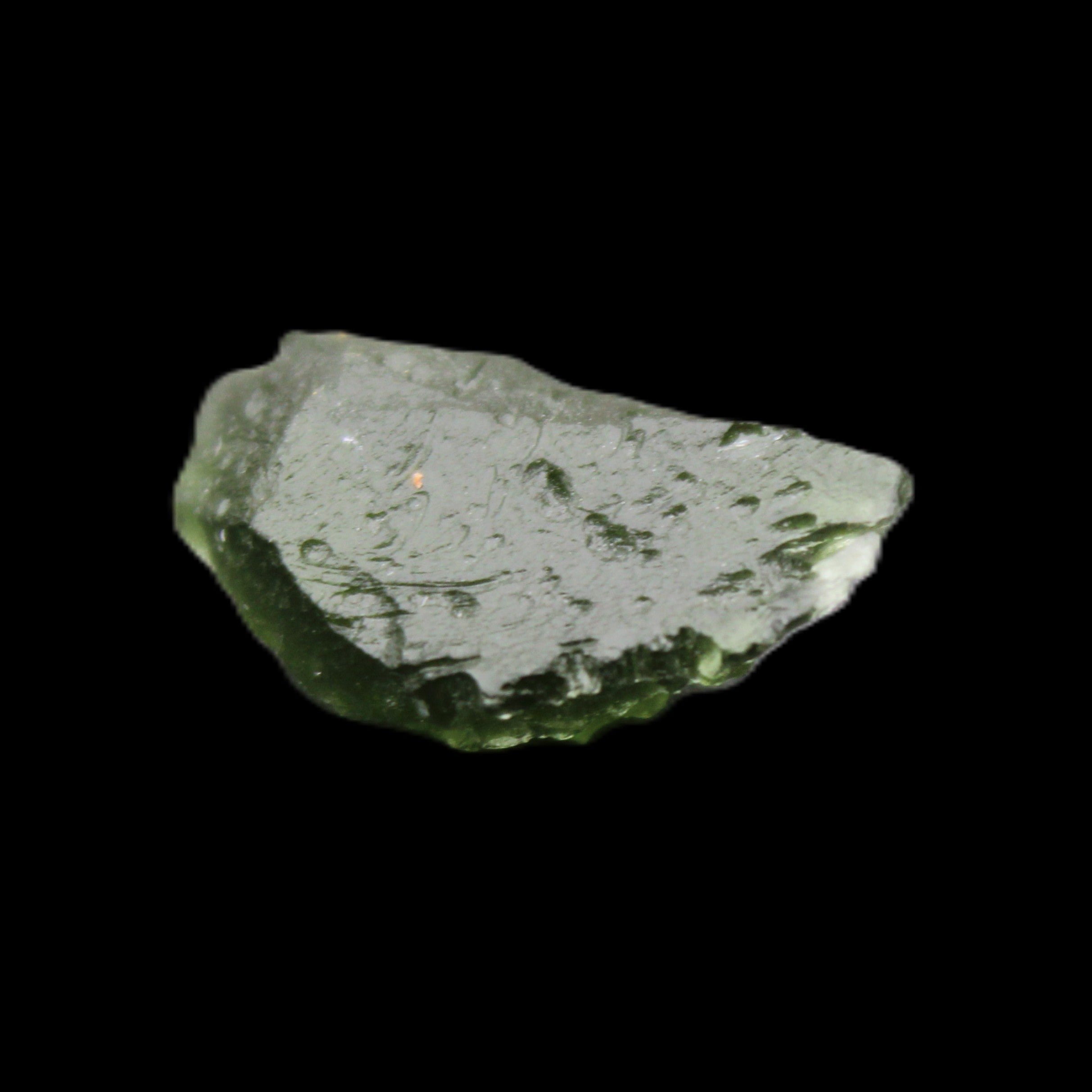 Moldavite (genuine with Certificate) 24*15*11mm 13ct 2.6g in sunlight - Rocks and Things Store