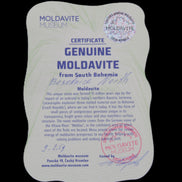 Moldavite (genuine with Certificate) 20*17*6mm 12ct 2.4g in sunlight - Rocks and Things Store