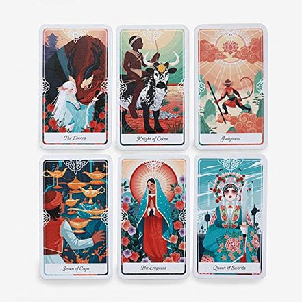 Tarot of the Divine: A Deck and Guidebook Inspired by Deities, Folklore, and Fairy Tales from Around the World in sunlight - Rocks and Things Store