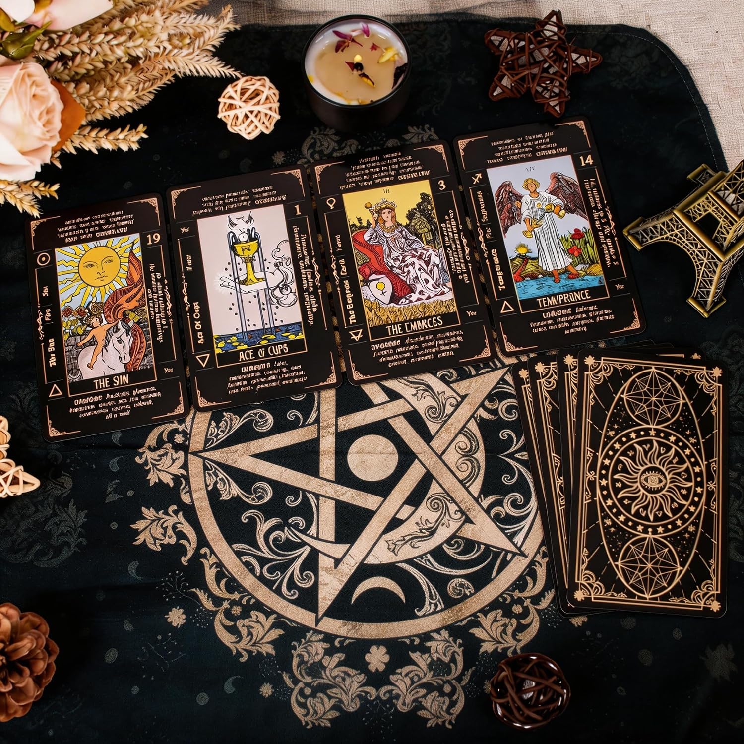 Classic Tarot Cards for Beginners with Meanings, Durable Deck and Guide Book in sunlight - Rocks and Things Store