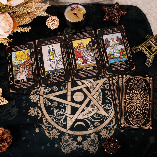 Classic Tarot Cards for Beginners with Meanings, Durable Deck and Guide Book in sunlight - Rocks and Things Store