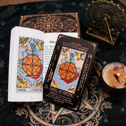 Classic Tarot Cards for Beginners with Meanings, Durable Deck and Guide Book in sunlight - Rocks and Things Store