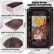 Classic Tarot Cards for Beginners with Meanings, Durable Deck and Guide Book in sunlight - Rocks and Things Store
