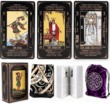 Classic Tarot Cards for Beginners with Meanings, Durable Deck and Guide Book in sunlight - Rocks and Things Store