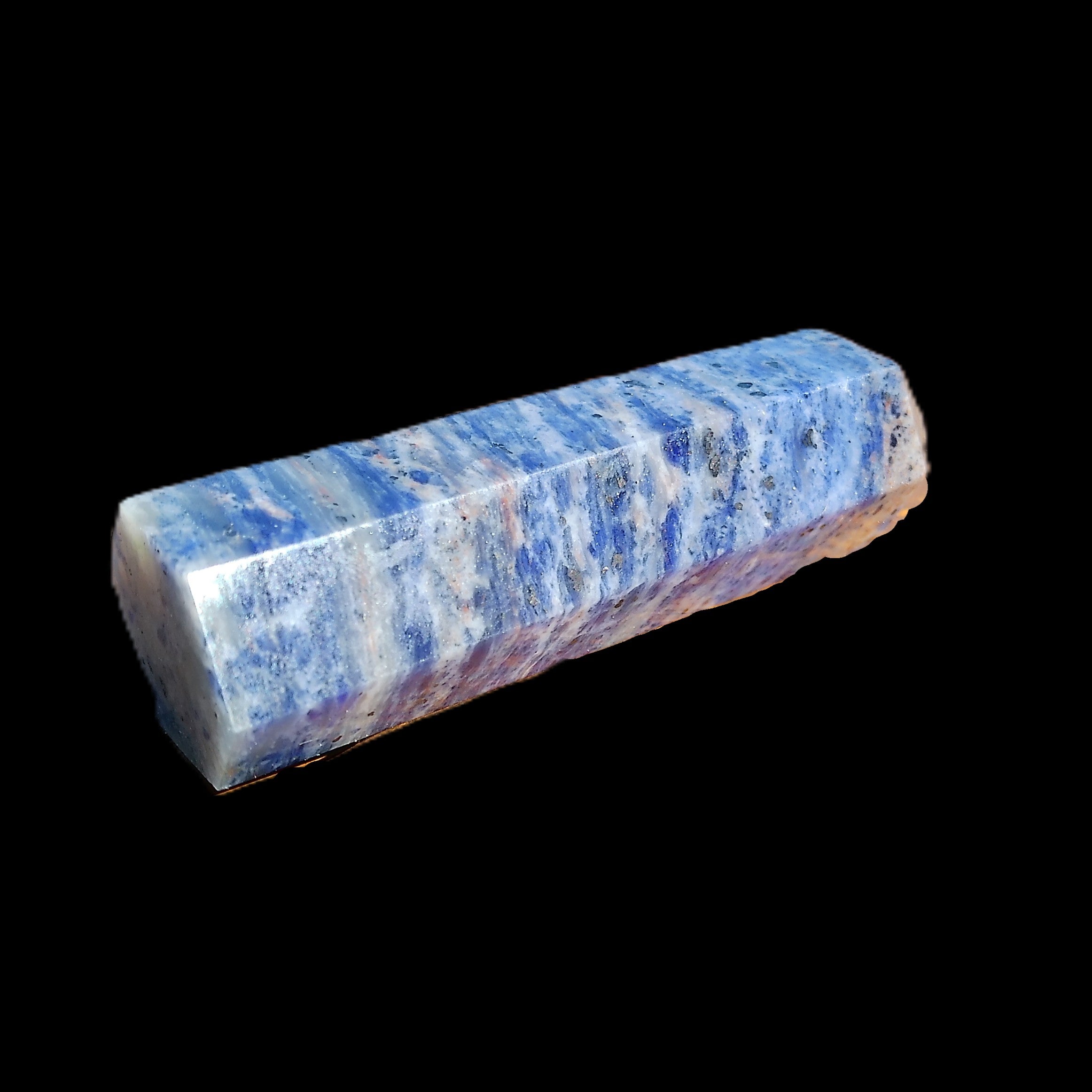 Sodalite wand 19*23*90mm 86g in sunlight - Rocks and Things Store