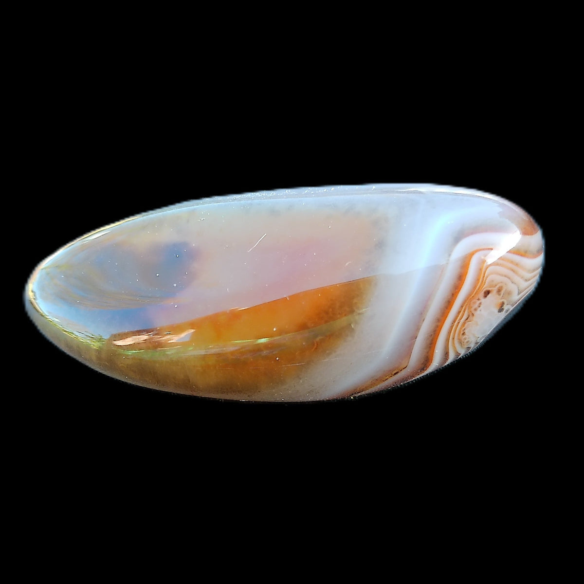 Crazy Lace Sardonyx Agate 41*15*12mm 15g in sunlight - Rocks and Things Store