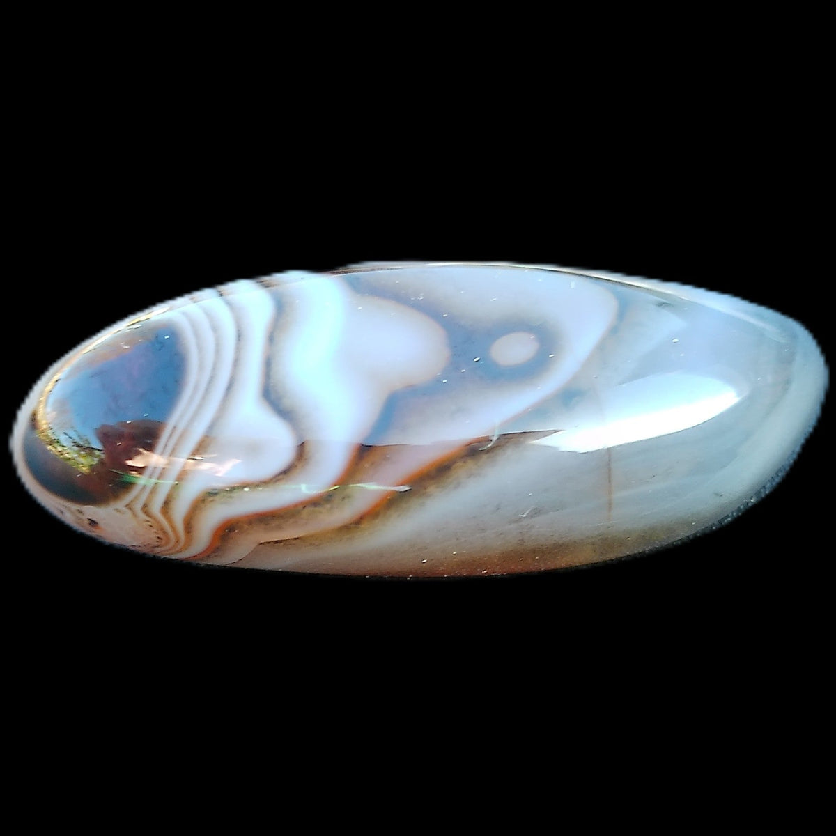 Crazy Lace Sardonyx Agate 41*15*12mm 15g in sunlight - Rocks and Things Store