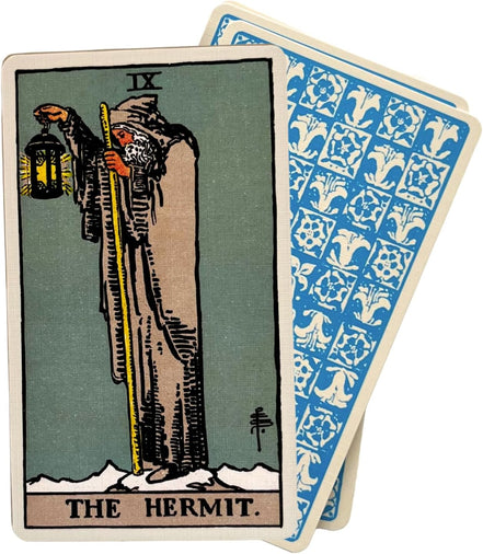 Classic 1909 Tarot Deck with 88 Page Guide in sunlight - Rocks and Things Store