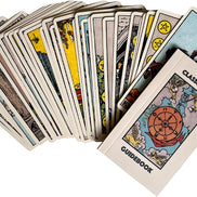 Classic 1909 Tarot Deck with 88 Page Guide in sunlight - Rocks and Things Store