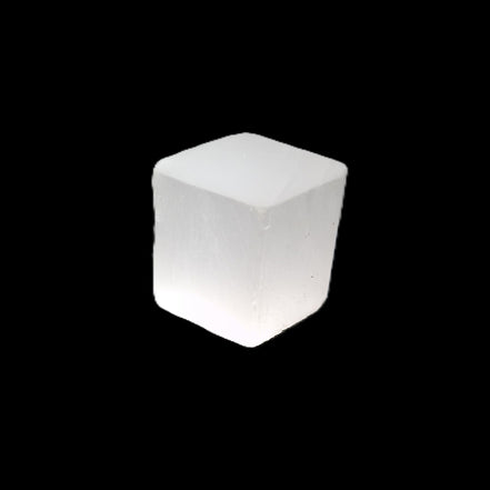 Selenite cube 20-22mm 23-28g in sunlight - Rocks and Things Store
