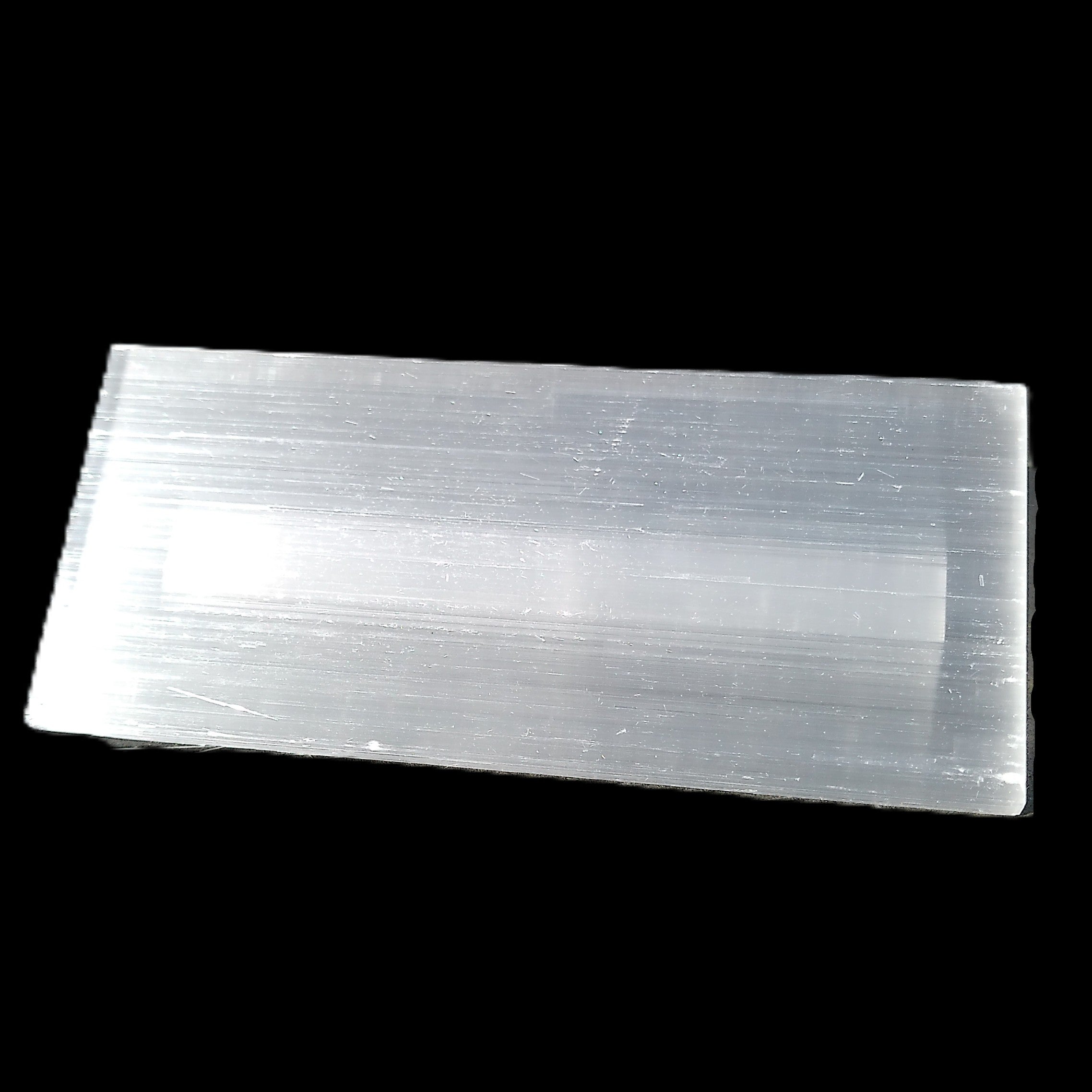 Selenite plate 45*4mm*100mm 44g in sunlight - Rocks and Things Store