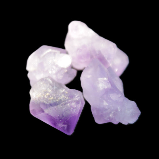 Amethyst 4 small elestial crystals 14/15g in sunlight - Rocks and Things Store