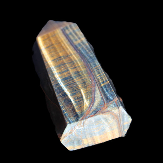 Blue Tigers Eye wand 78*30*18mm 97g in sunlight - Rocks and Things Store