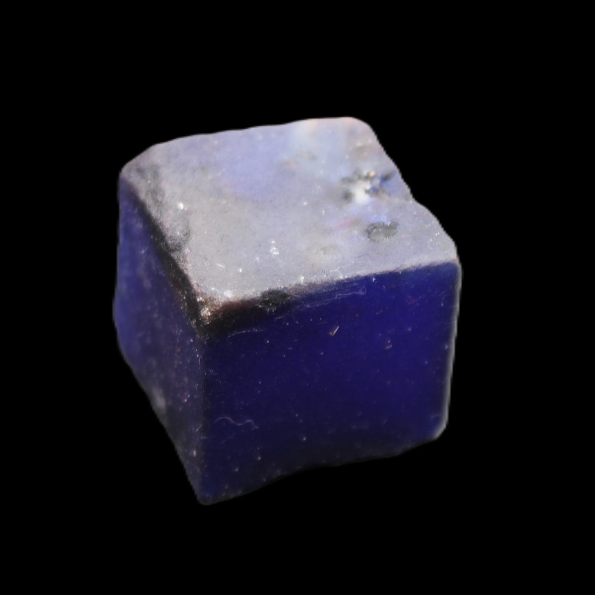 Sapphire cube from Sri Lanka (dyed) 24mm 141ct in sunlight - Rocks and Things Store