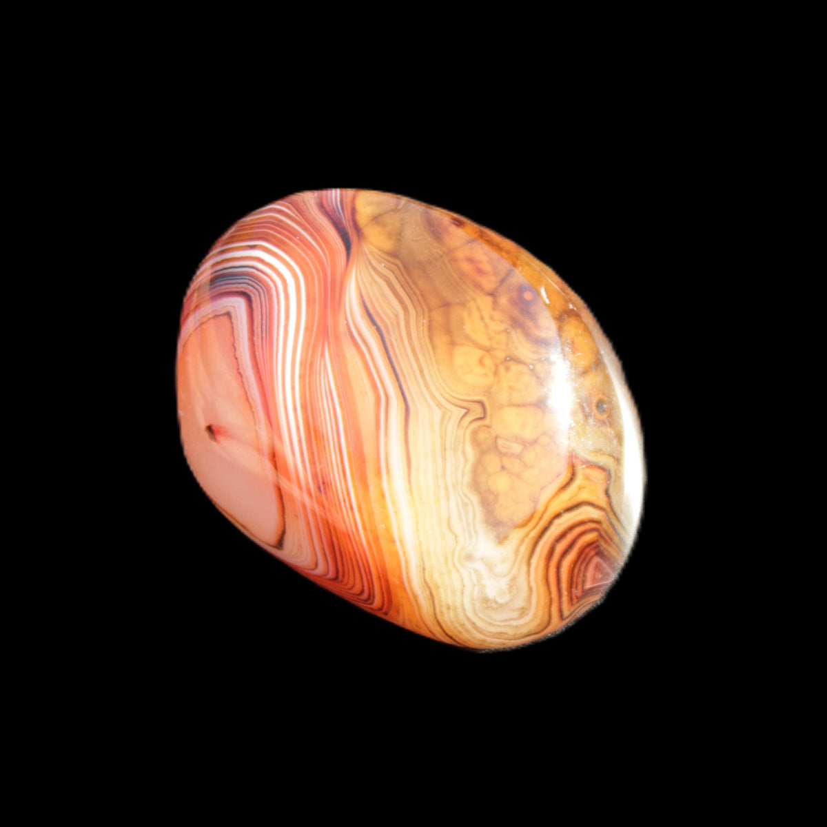 Crazy Lace Agate 48*36*17mm 41g in sunlight - Rocks and Things Store