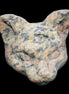 Yooperlite hand-carved Cat head 50*49mm 115g in sunlight - Rocks and Things Store