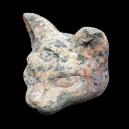 Yooperlite hand-carved Cat head 50*49mm 115g in sunlight - Rocks and Things Store