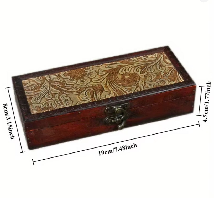 Retro Look Pen Box storage organiser in sunlight - Rocks and Things Store