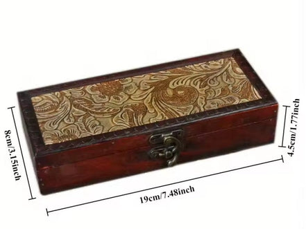 Retro Look Pen Box storage organiser in sunlight - Rocks and Things Store