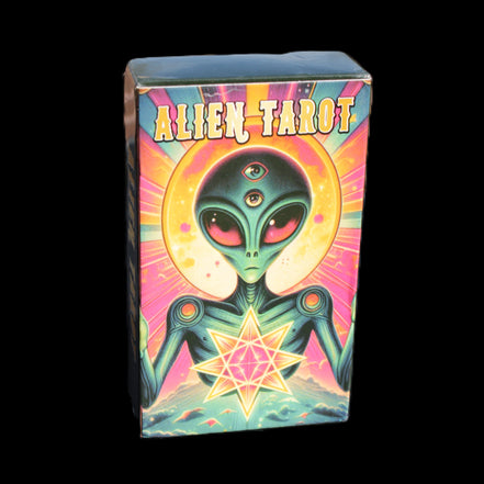 Alien Tarot Cards 10.3*6cm 78 card deck in sunlight - Rocks and Things Store