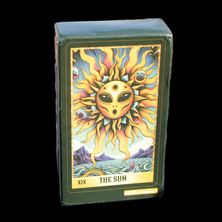 Alien Tarot Cards 10.3*6cm 78 card deck in sunlight - Rocks and Things Store