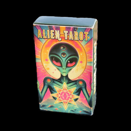 Alien Tarot Cards 10.3*6cm 78 card deck in sunlight - Rocks and Things Store