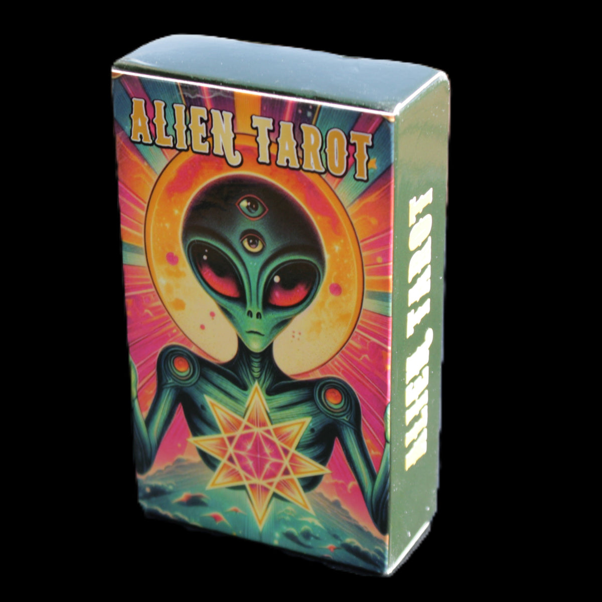 Alien Tarot Cards 10.3*6cm 78 card deck in sunlight - Rocks and Things Store