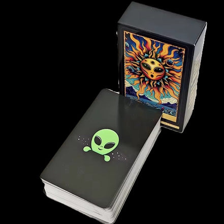Alien Tarot Cards 10.3*6cm 78 card deck in sunlight - Rocks and Things Store