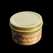 Palo Santo Scented Candle by EvoDuck in sunlight - Rocks and Things Store