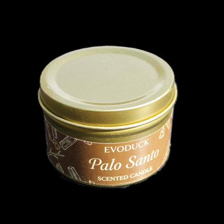 Palo Santo Scented Candle by EvoDuck in sunlight - Rocks and Things Store