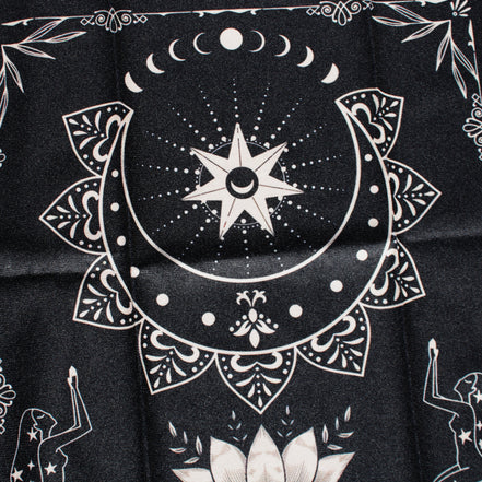 Moonlight Flower Tarot Card Table Cloth and Altar Mat 49*49cm in sunlight - Rocks and Things Store
