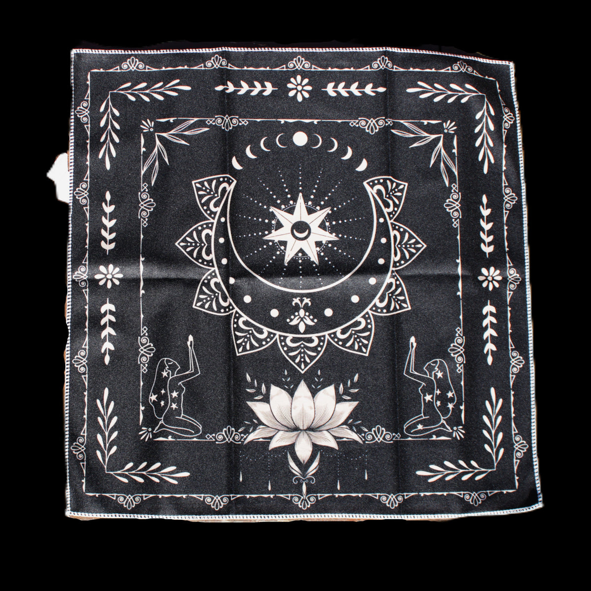 Moonlight Flower Tarot Card Table Cloth and Altar Mat 49*49cm in sunlight - Rocks and Things Store
