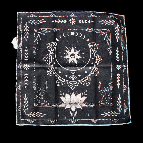 Moonlight Flower Tarot Card Table Cloth and Altar Mat 49*49cm in sunlight - Rocks and Things Store
