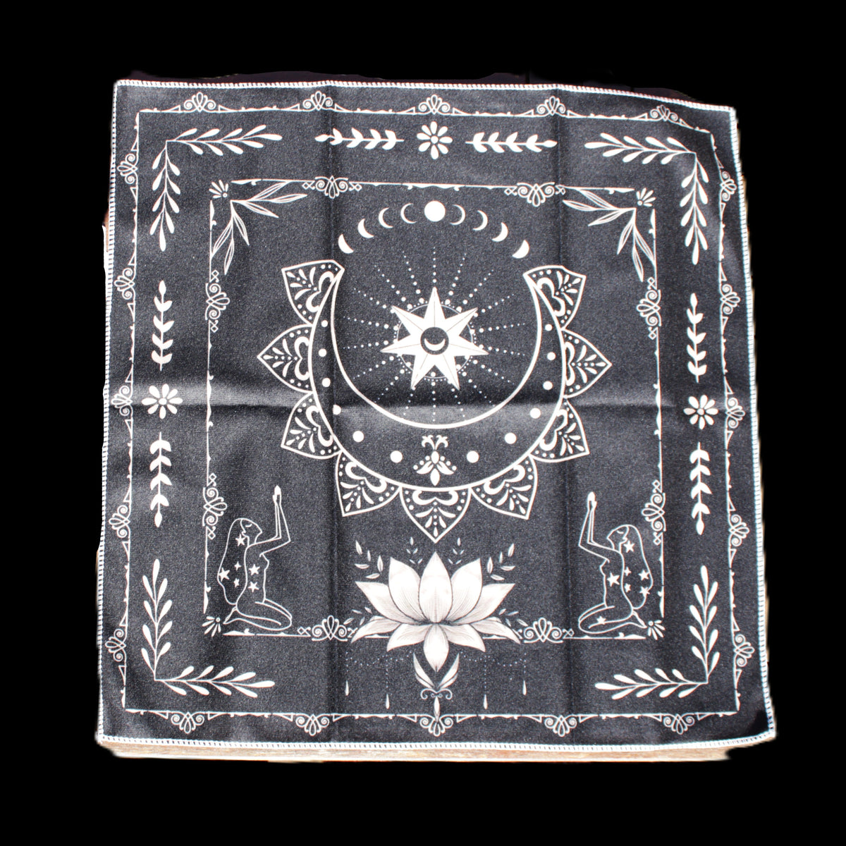 Moonlight Flower Tarot Card Table Cloth and Altar Mat 49*49cm in sunlight - Rocks and Things Store