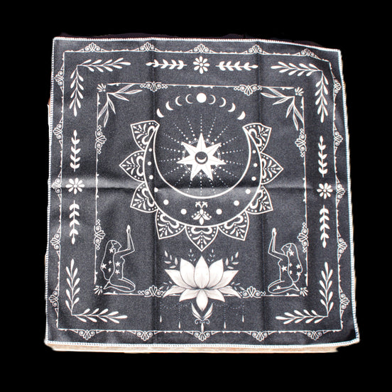 Moonlight Flower Tarot Card Table Cloth and Altar Mat 49*49cm in sunlight - Rocks and Things Store