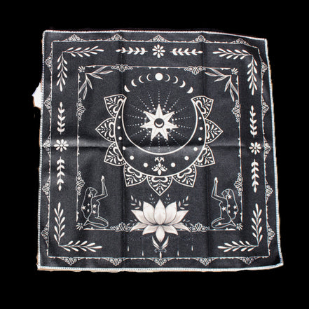 Moonlight Flower Tarot Card Table Cloth and Altar Mat 49*49cm in sunlight - Rocks and Things Store