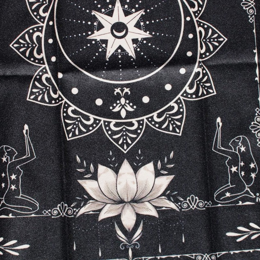 Moonlight Flower Tarot Card Table Cloth and Altar Mat 49*49cm in sunlight - Rocks and Things Store
