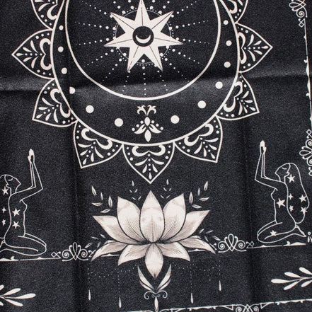 Moonlight Flower Tarot Card Table Cloth and Altar Mat 49*49cm in sunlight - Rocks and Things Store