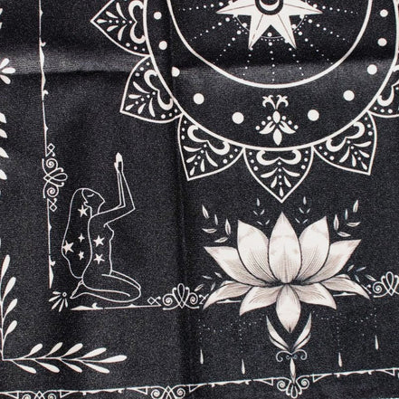 Moonlight Flower Tarot Card Table Cloth and Altar Mat 49*49cm in sunlight - Rocks and Things Store