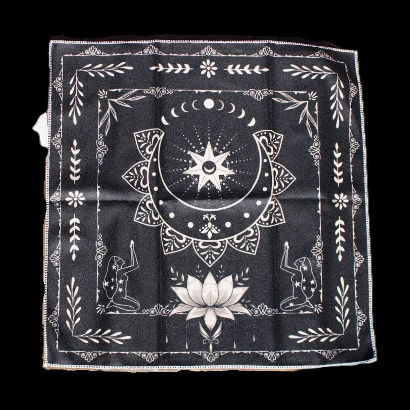 Moonlight Flower Tarot Card Table Cloth and Altar Mat 49*49cm in sunlight - Rocks and Things Store