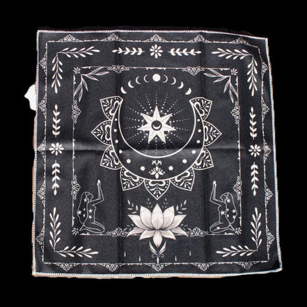 Moonlight Flower Tarot Card Table Cloth and Altar Mat 49*49cm in sunlight - Rocks and Things Store